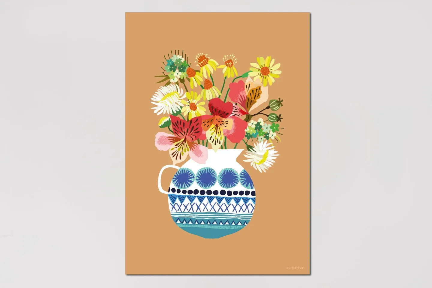 Festival Flowers Print A4